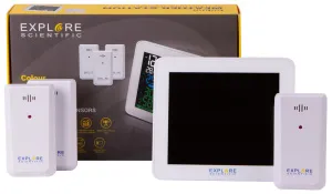 Метеостанция Explore Scientific с цветным экраном и тремя датчиками, белая, изображение 11
