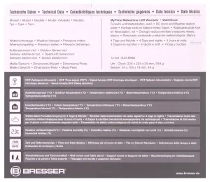 Часы настенные Bresser MyTime Meteotime LCD, изображение 18