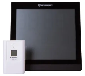 Метеостанция (настенные часы) Bresser TemeoTrend JC LCD с радиоуправлением, черная, изображение 7