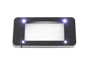 Лупа для чтения Veber 2,5x/4x, 75x43 мм, черная, с подсветкой (G188), изображение 2