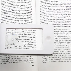 Лупа для чтения Veber 2,5x/4x, 75x43 мм, белая, с подсветкой (G188), изображение 2