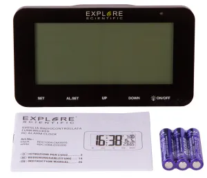 Часы цифровые Explore Scientific с будильником, черные, изображение 2